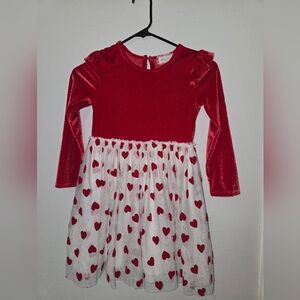 btween Red Velvet and White Heart Dress